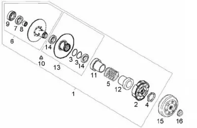 Rear pulley - clutch