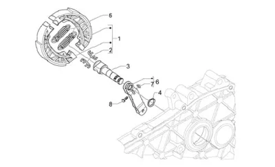 Rear brake shoes