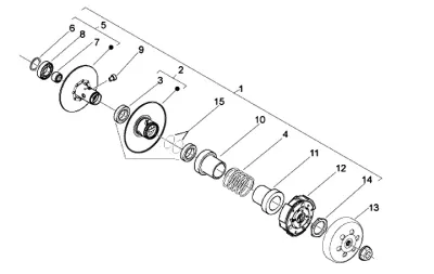 Rear pulley - clutch