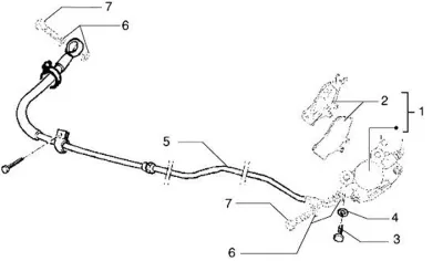 Rear brake caliper - brake hose
