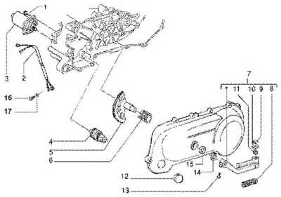 Motor de arranque - pedal arranque