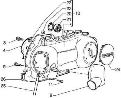 Tapa carcasa de motor