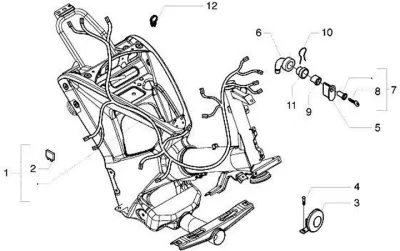 Wiring harness - horn - lock set