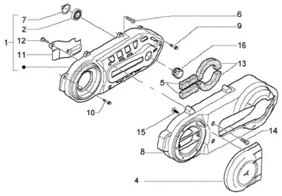 Tapa carcasa de motor