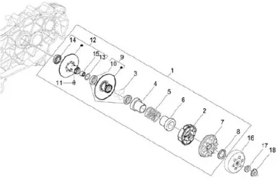 Rear pulley - clutch