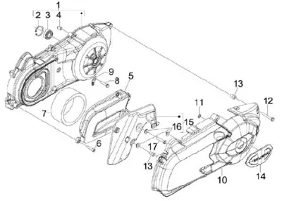 Engine casing cover