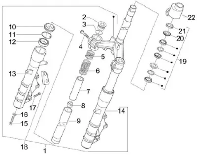 Fork front wheel