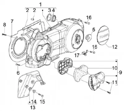 Engine casing cover