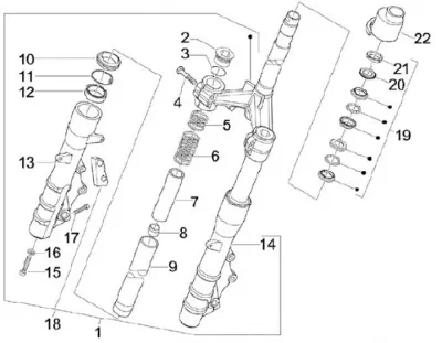 Fork front wheel