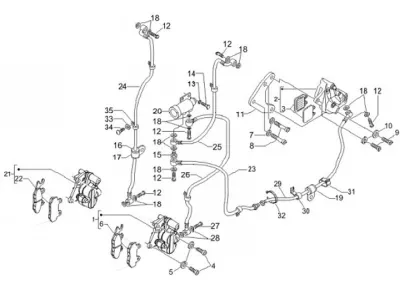 Brake caliper - brake hose