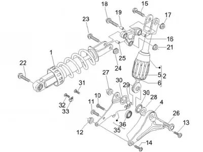 Rear shock absorber