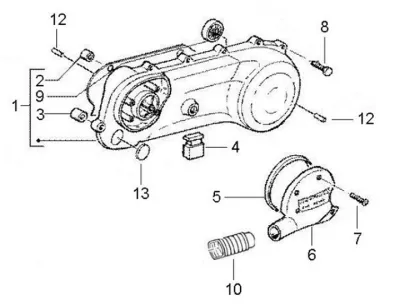 Tapa carcasa de motor