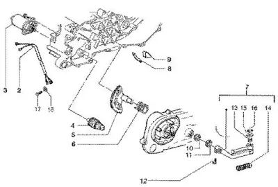 Motor de arranque - pedal arranque