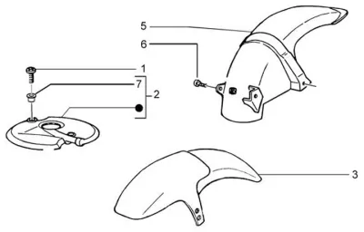 Front mudguard - rear mudguard