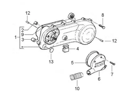 Engine casing cover