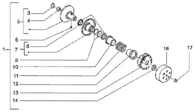 Rear pulley - clutch