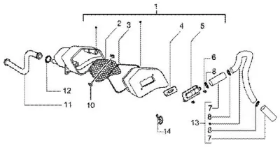 Secondary air housing