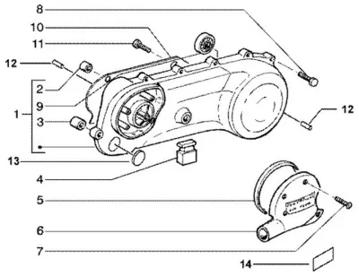 Tapa carcasa de motor