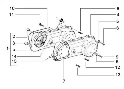 Tapa carcasa de motor
