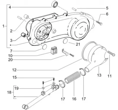 Tapa carcasa de motor