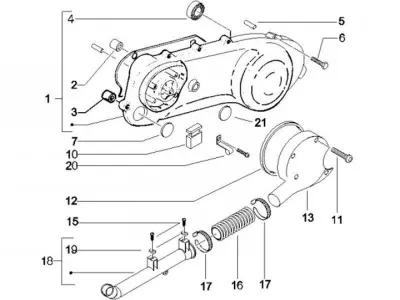 Tapa carcasa de motor
