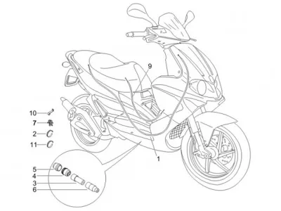 Throttle cable - seat cable