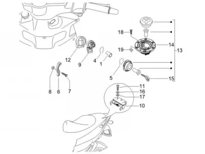 Lock set - ignition switch
