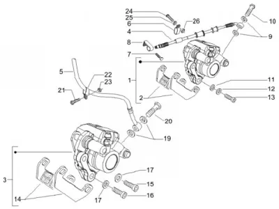 Brake caliper - brake hose
