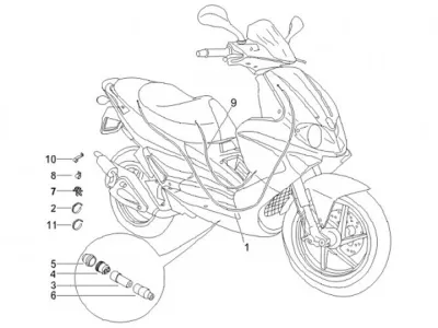 Throttle cable - seat cable