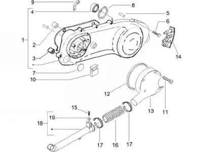 Engine casing cover