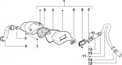 Secondary air housing