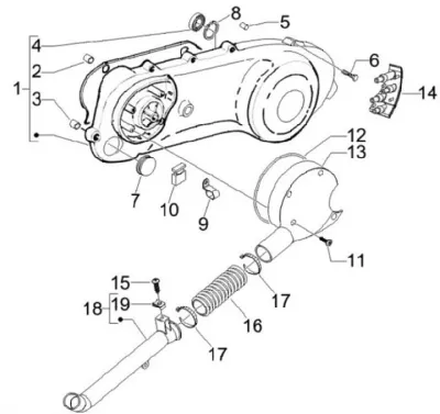 Tapa carcasa de motor