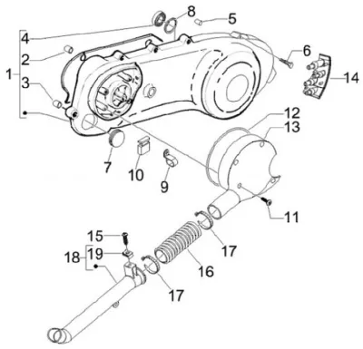 Tapa carcasa de motor