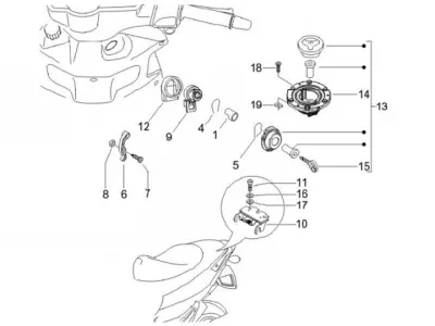 Lock set - ignition switch