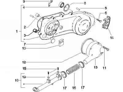 Engine casing cover