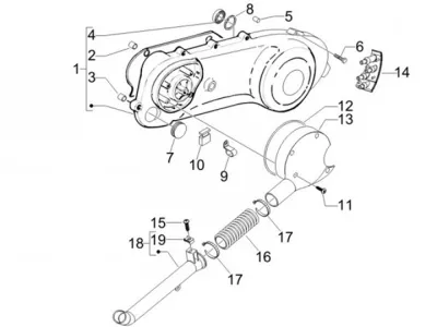 Tapa carcasa de motor