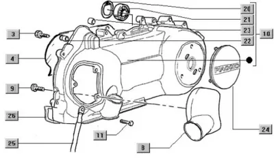 Engine casing cover