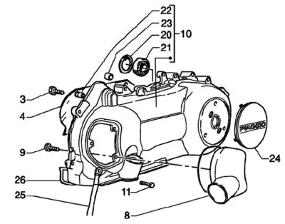 Tapa carcasa de motor