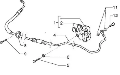 Rear brake caliper - brake hose