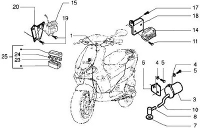 Wiring harness - regulator - high tension coil