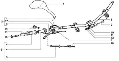 Handlebar - brake master cylinder right