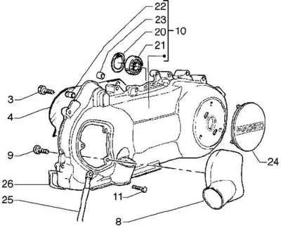 Engine casing cover