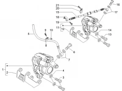 Brake caliper - brake hose