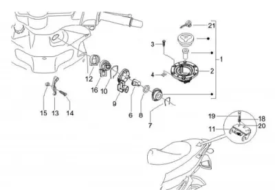 Lock set - ignition switch