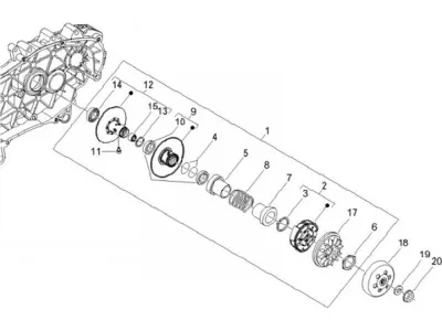Rear pulley - clutch