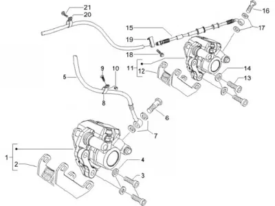Brake caliper - brake hose