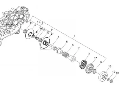 Rear pulley - clutch