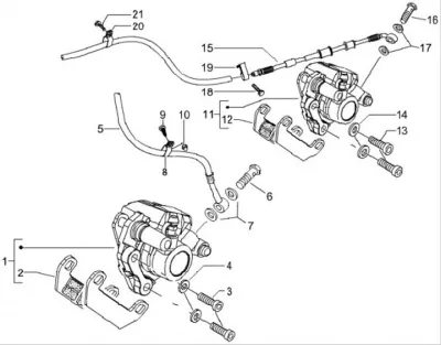 Brake caliper - brake hose
