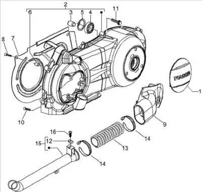 Engine casing cover
