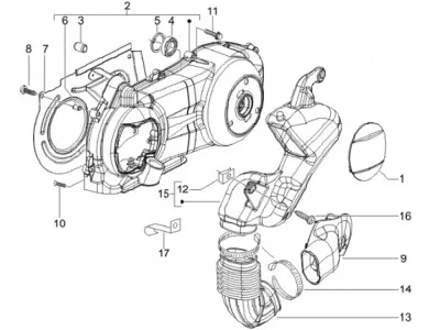 Tapa carcasa de motor
